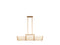Orleans 5-Light Linear Chandelier in Distressed Gold